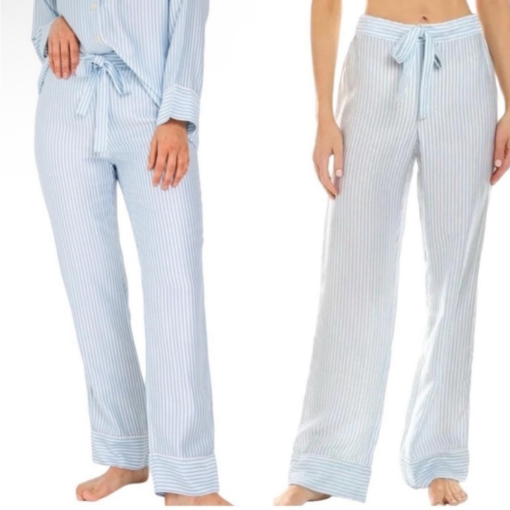 Ettitude Bamboo Lyocell Striped Blue Pajama pants NWT
